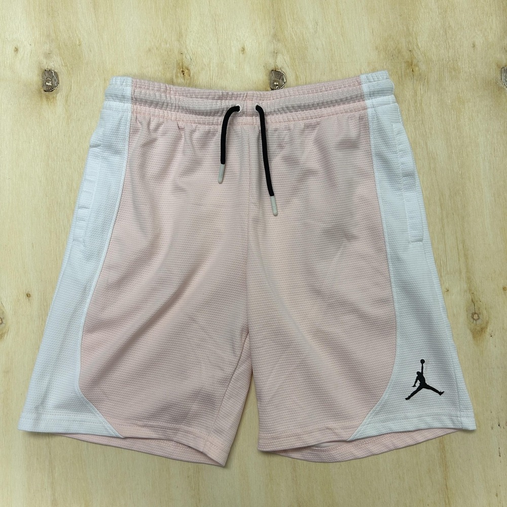 Jordan Basketball Shorts Youth 12-13 Years Pink Baggy Mesh Elastic Waist Gym